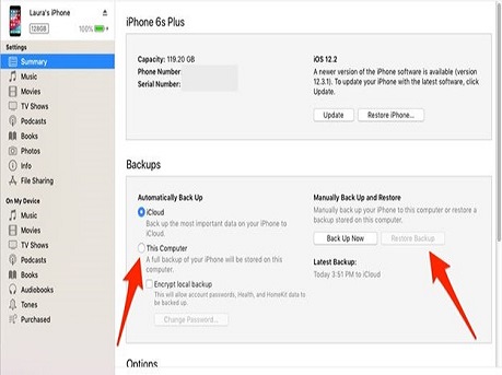 Recover Deleted Text Messages on the iPhone with iTunes for Pc and Older version of macOS