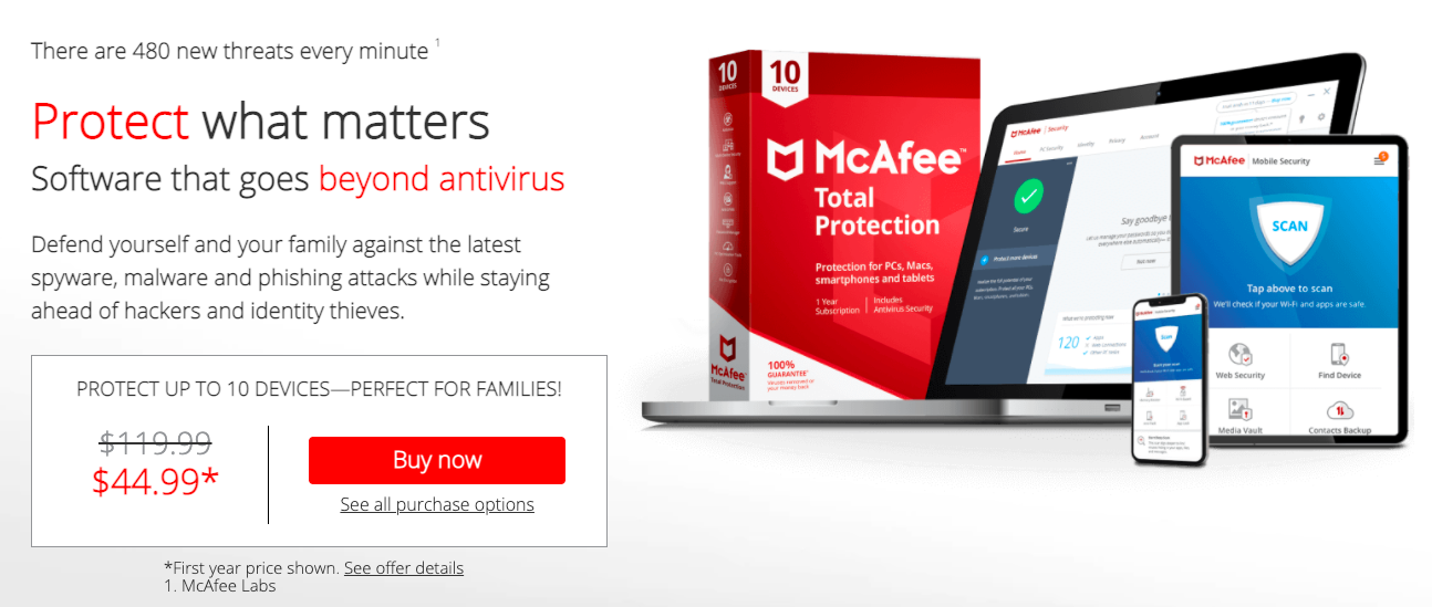 McAfee - Best Antivirus for Mac