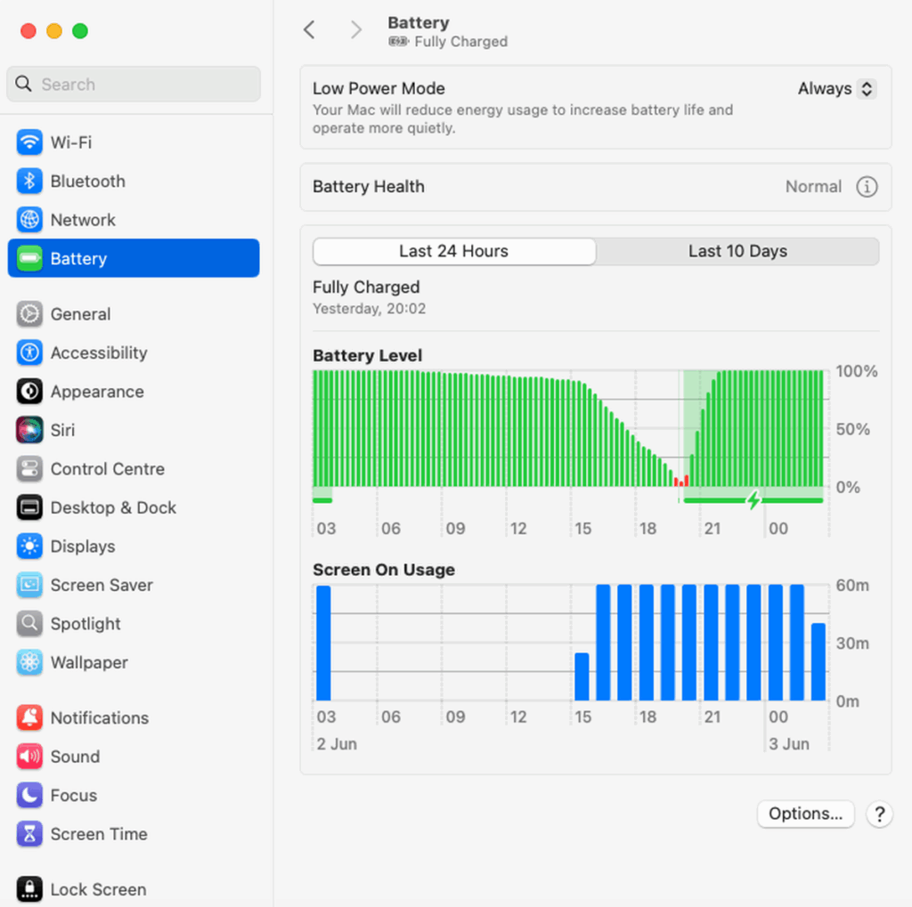 how to check battery Heath