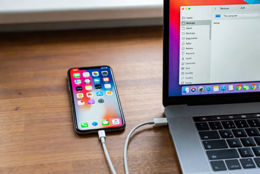 back up your iPhone to your MacBook using Finder