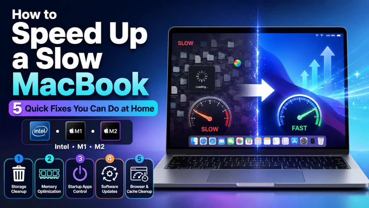 How to Speed Up a Slow MacBook: 5 Quick Fixes You Can Do at Home (Intel, M1, M2)