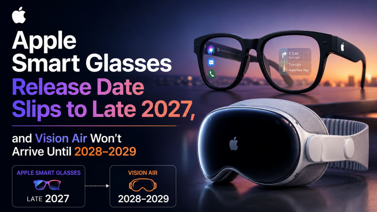 Apple Smart Glasses Release Date Slips to Late 2027, and Vision Air Won’t Arrive Until 2028–2029