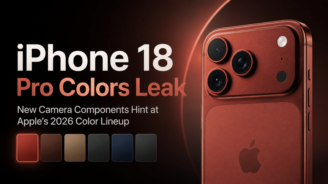 iPhone 18 Pro Colors Leak: New Camera Components Hint at Apple’s 2026 Color Lineup